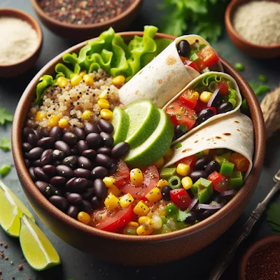 Best Vegetarian Black Bean & Quinoa Burrito Bowls