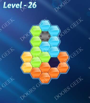 Block! Hexa Puzzle [5 Mania] Level 26 Solution, Cheats, Walkthrough for android, iphone, ipad, ipod