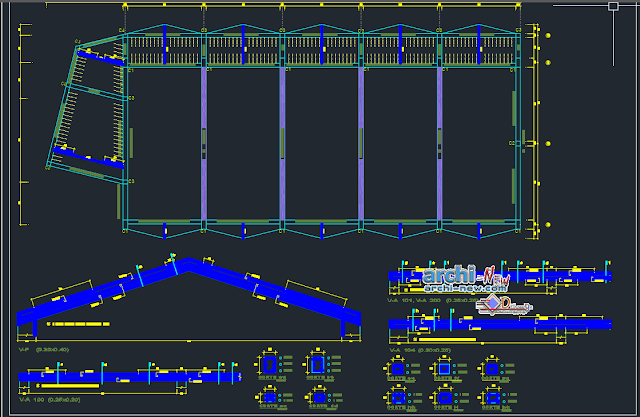 Multipurpose auditorium full project in AutoCAD 