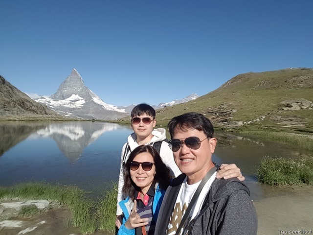 reflection of the Matterhorn on the surface of the Riffelsee 