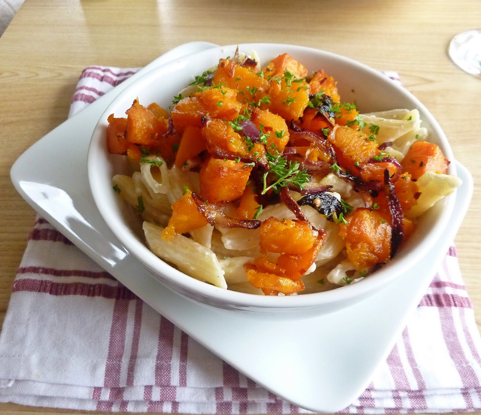 lunch! Lovely how  suzy ~ dough to Squash bowler  sudden Recipe make pasta Butternut butternut Roasted squash