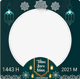 Kumpulan gambar, background, bingkai foto & stiker twibbon tahun baru islam 1443 hijriah