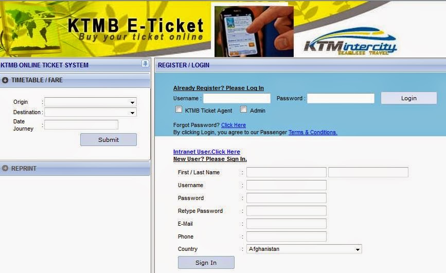 Tips Booking Tiket ETS (KL-Ipoh-KL) Melalui Internet