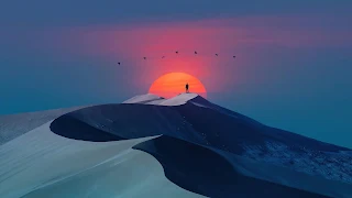 Desert Sunset Peaceful Image Wallpaper