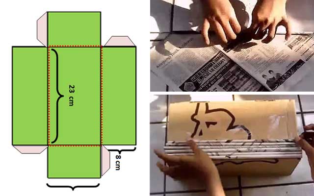 Kreasi Kerajinan  Tangan  Membuat Kotak  Tisu  Dari  Kardus Dan 
