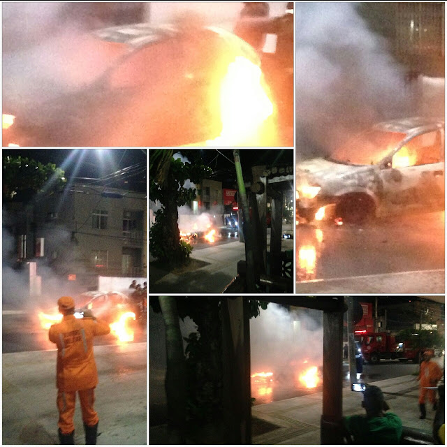 Carro pega fogo na João Gomes