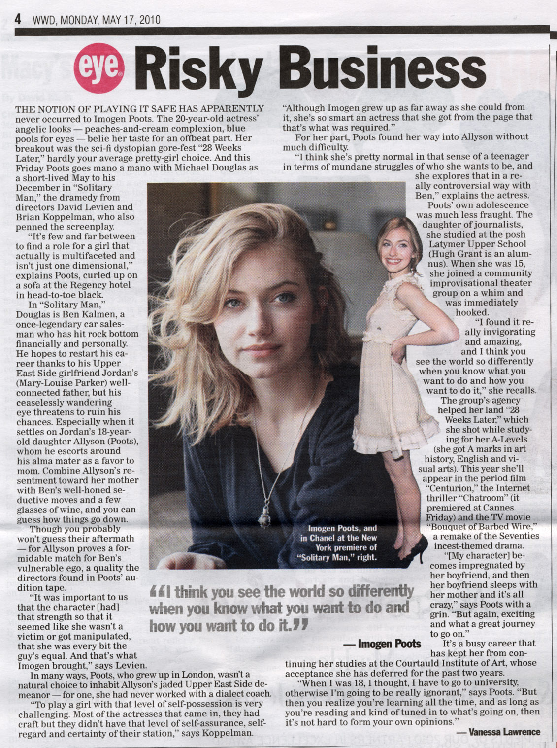 Imogen Poots - WWD