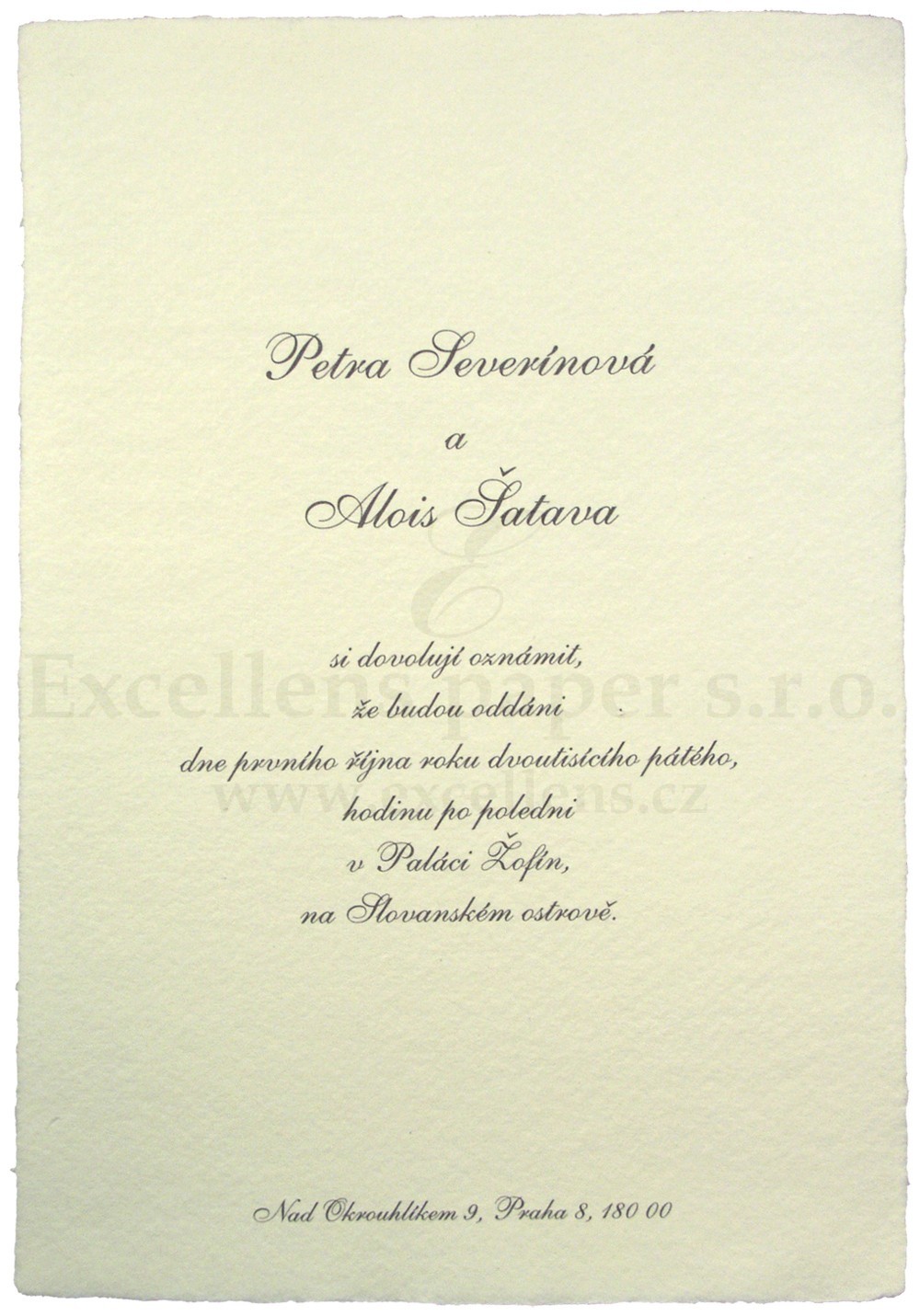 your wedding invitations,