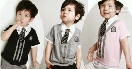  Foto  gambar model  baju  kemeja anak laki laki korea  keren 