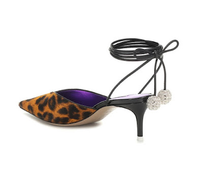 The Attico Leopard Print Calf Hair Mules