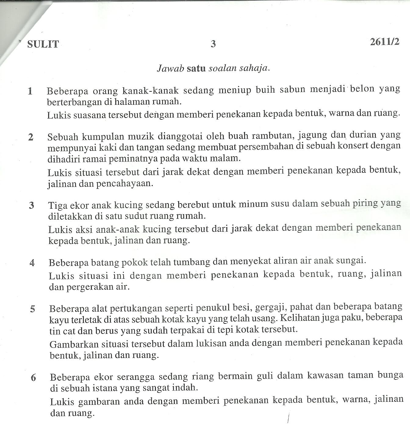 Contoh Kertas Kerja Seni Visual Stpm - Contoh SR