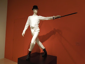 Clockwork Orange Alex DeLarge costume Stanley Kubrick exhibit LACMA