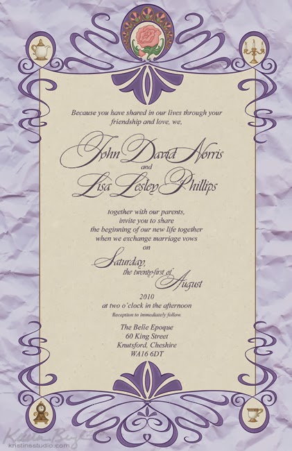 Beauty and the Beast Wedding Invitations