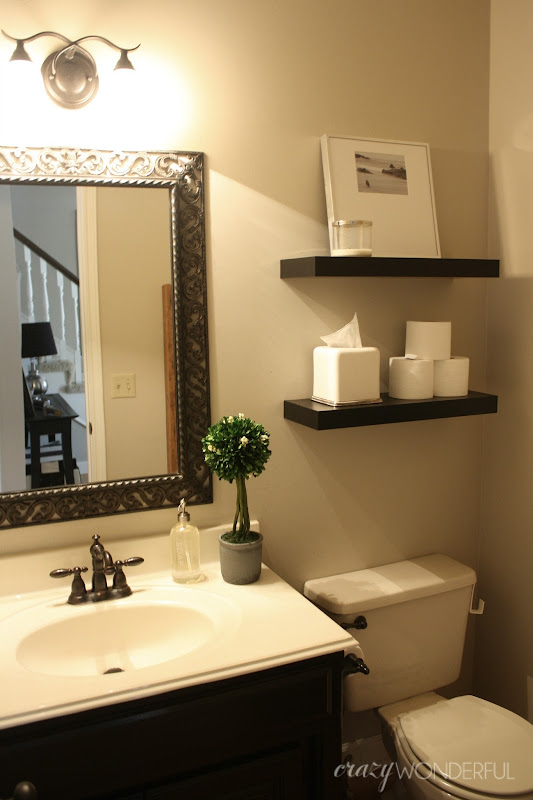 Powder Room Shelf Ideas