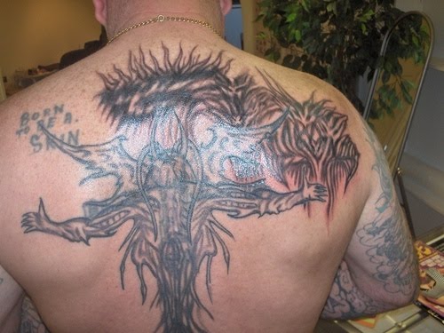 Gothic tattoos- back tattoo