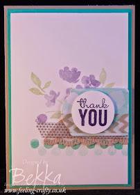 Painted Petals Thank You Card by Stampin' Up! UK Independent Demonstrator Bekka Prideaux - check out her blog here