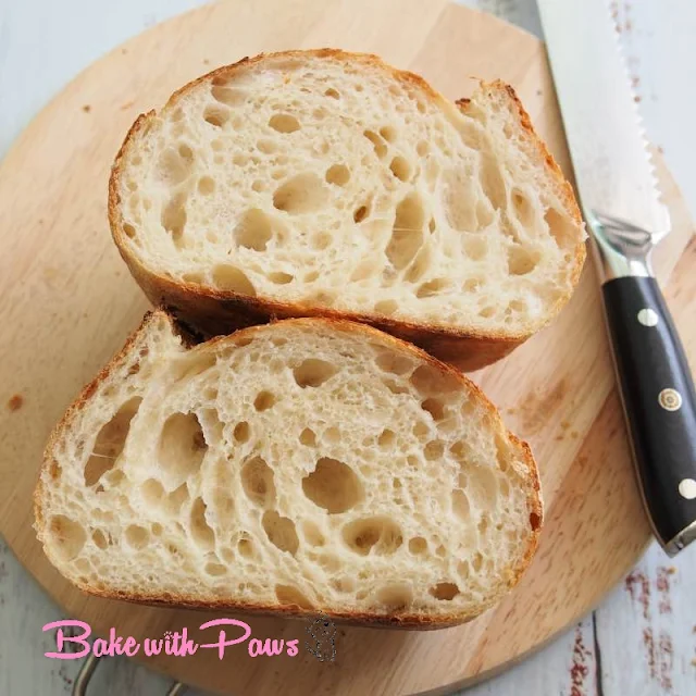 Semola Open Crumb Sourdough Bread