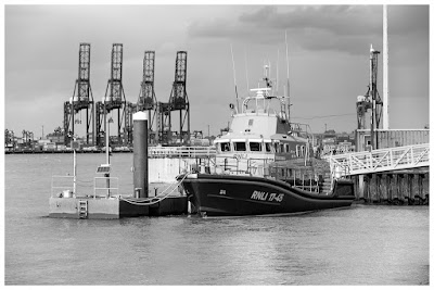 Harwich Lifeboat, Derek Anson, photographer, monochrome, black and white photography,RNLI 17-45,