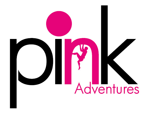 logo, pink adventures, climb rochdale, climbing, adventure sports, pink, outdoors, graphic design, 