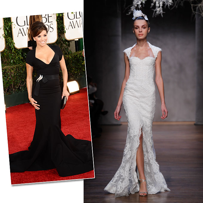 2012 Golden Globes Red Carpet-Inspired Wedding Dresses