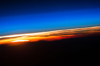 Earth's Atmosphere and Sunrise seen from the International Space Station