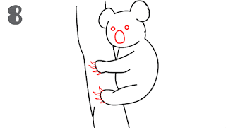 طريقة رسم حيوان الكوالا