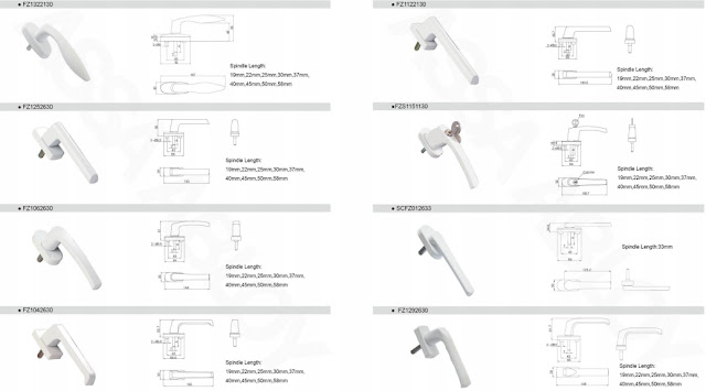 Các loại tay nắm cửa sổ nhựa lõi thép hãng GQ