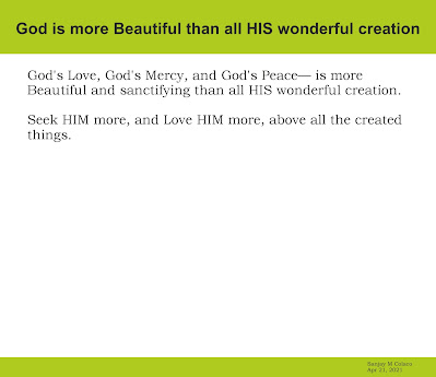 God is more Beautiful...