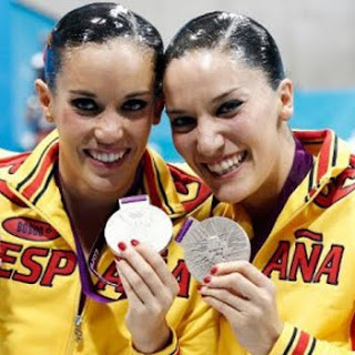 medalla de plata en parejas Ona Carbonell y Andrea Fuentes, España Juegos Olimpicos de Londres 2012