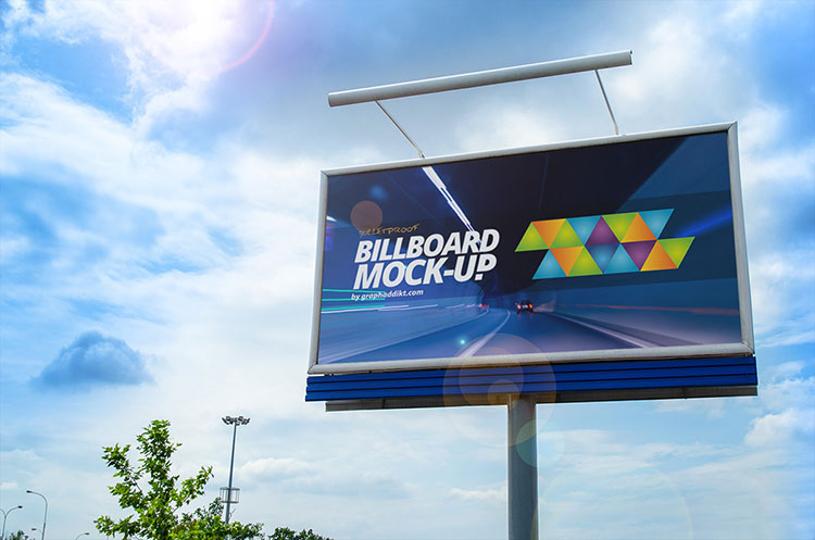 Free PSD Photorealistic Outdoor Billboard Mockup