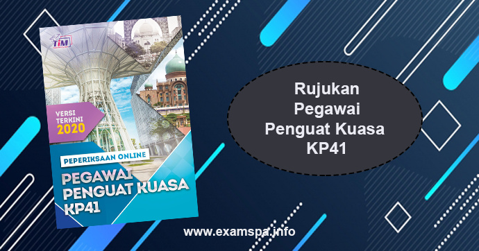 Contoh Soalan Peperiksaan Online Pegawai Penguatkuasa Gred 