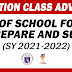 LIST OF SCHOOL FORMS TO PREPARE AND SUBMIT (SY 2021-2022)