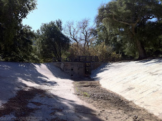 photo of the camera house from the lakebed