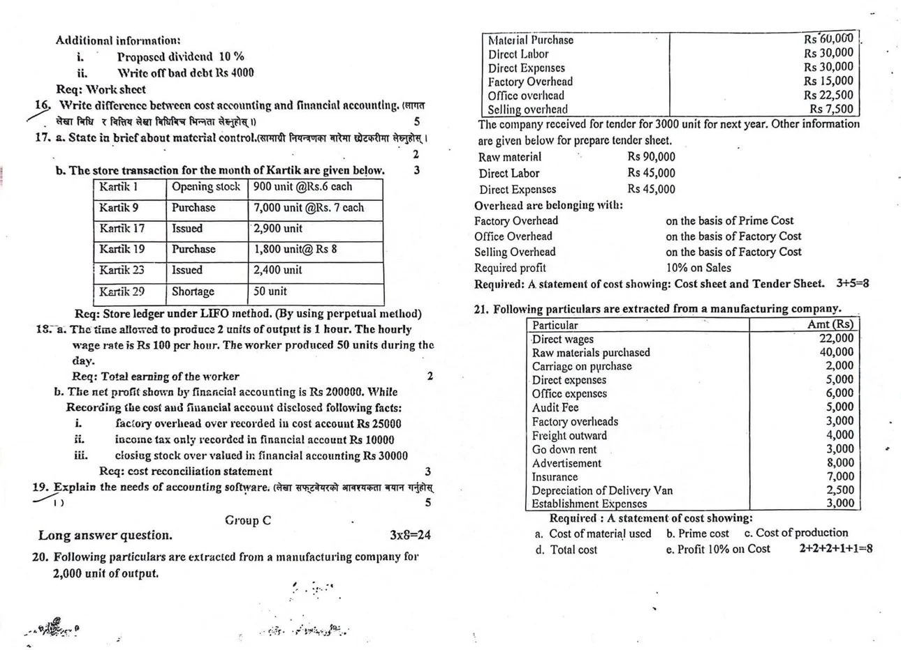 Class 12 Account Exam Module Question Paper |Grade 12 NEB Accountancy Papers  Page 2