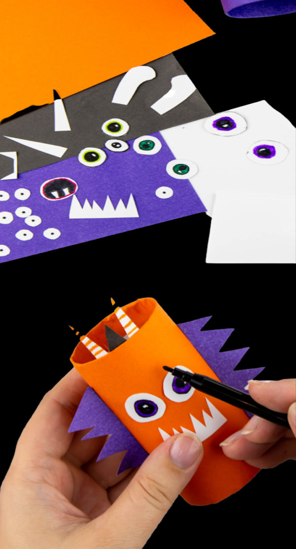 Keep kids creating for hours with this collection of Halloween tube crafts! #halloween #halloweentubecrafts #cardboardcrafts #growingajeweledrose #activitiesforkids