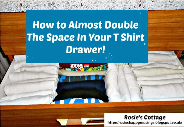 How to file clothes and almost double the space in your t shirt drawer 