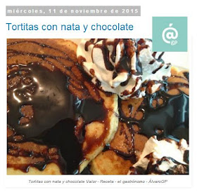 Recetas TOP10 de El Gastrónomo en noviembre 2015 - Receta de Tortitas con nata y chocolate - Álvaro García - ÁlvaroGP - el gastrónomo - el troblogdita