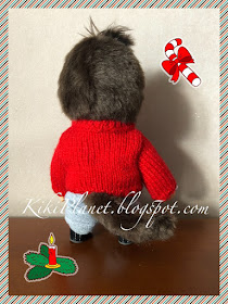 kiki monchhichi pull sweater tricot knitting handmade fait main poupée