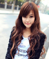 cute korean girls long hairstyle for oval face 2012 Trend Potongan Rambut Cewek Korea 2013