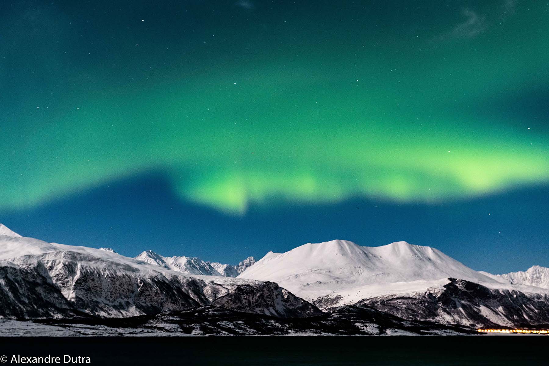 Aurora Boreal em Skibotn, Noruega.