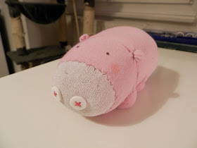 Coton et Création : Cochon en chaussette