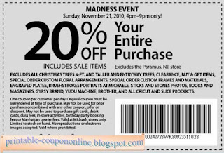 Free Printable Michaels Coupons