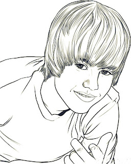 coloring pages of justin Bieber