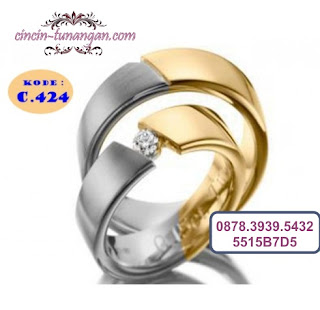 cincin emas keren untuk pernikahan no 424