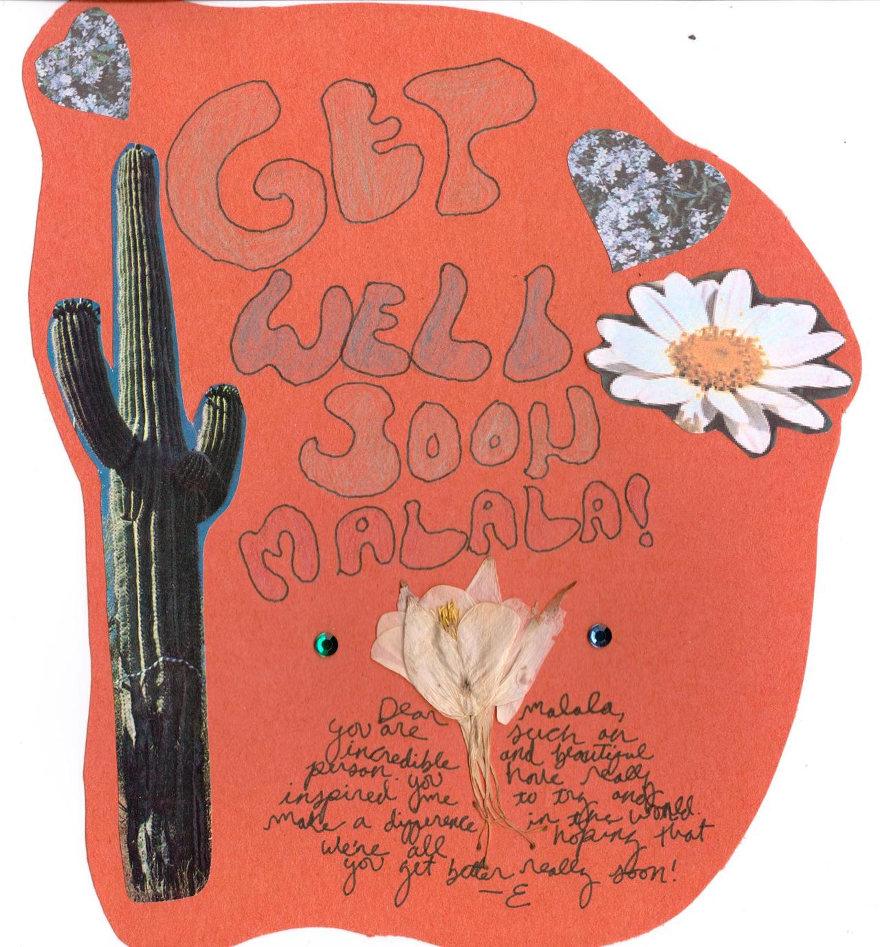 My Get Well Card to Malala Yousafzai submission for Rookie