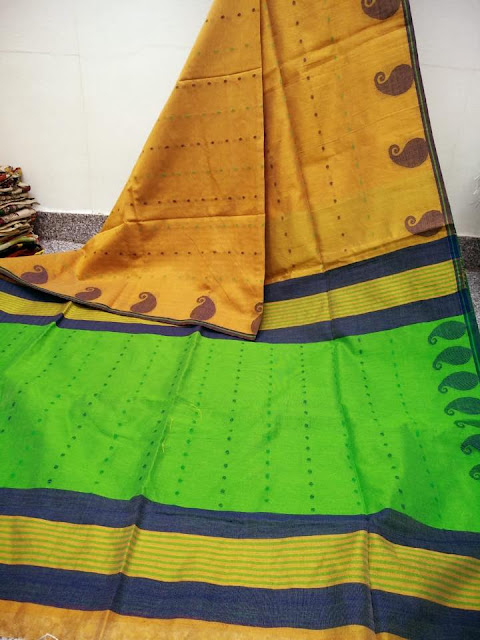 khadi Handloom Resham Saree 