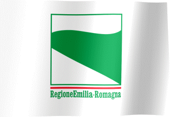 The waving flag of Emilia-Romagna (Animated GIF)