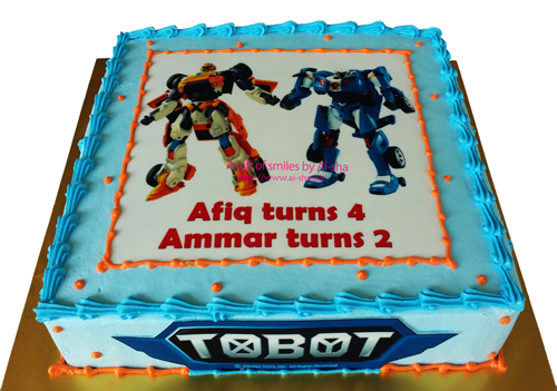 Tobot X & Y Birthday Cake