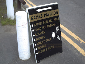 Petanque was not listed on the sign at the Games Pavilion in Wythenshawe Park