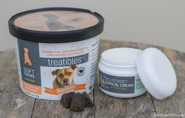 Treatibles CBD soft chews for dogs and CBD topical cream